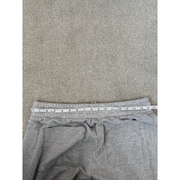 Quince Gray Wide Leg Cropped Lounge Pants Women's Large Drawstring Waist * flaw - Picture 8 of 9